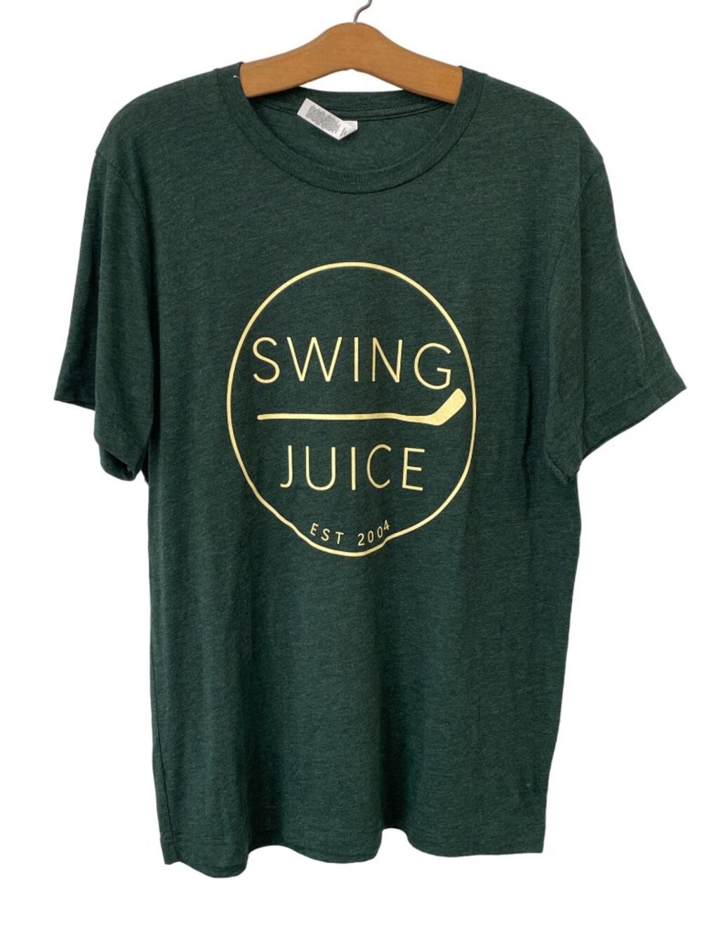 Swing Juice Graphic Tee Large Golf Crewneck Short Sleeve Green Casual Athleisure